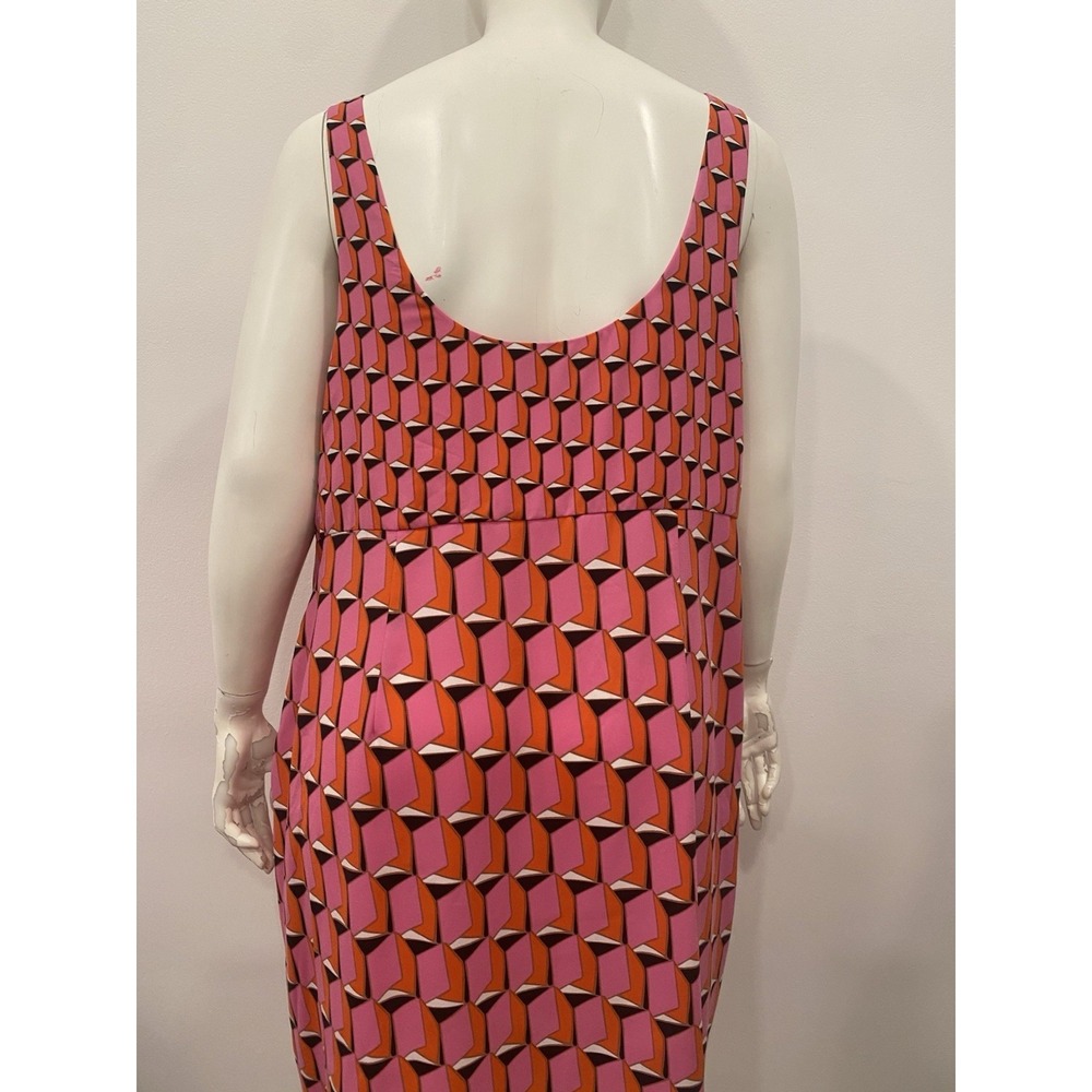 Diane Von Furstenberg Target Dress Pink Retro Modern Geo Mini Dress Size 24 New - Picture 5 of 16